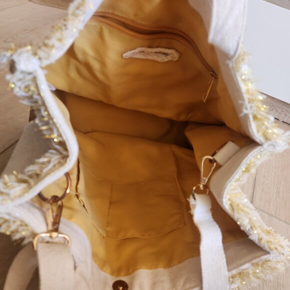 America & Beyond Life is Better with Champagne Seed Beaded Cotton & Jute Boho - Picture 7 of 13